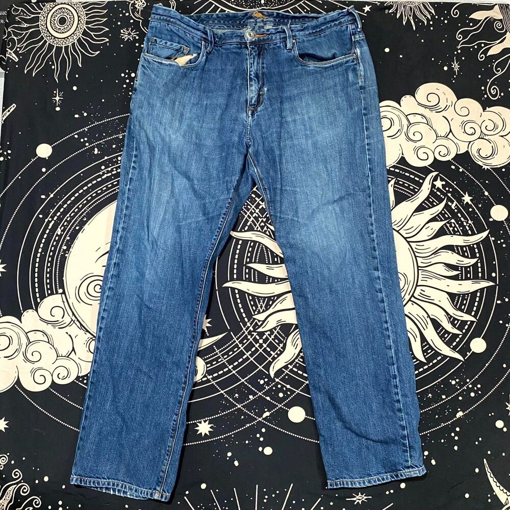 Tommy Bahama Jeans Men's 40x32 Blue Cotton Denim Straight Faded Beach Fishing